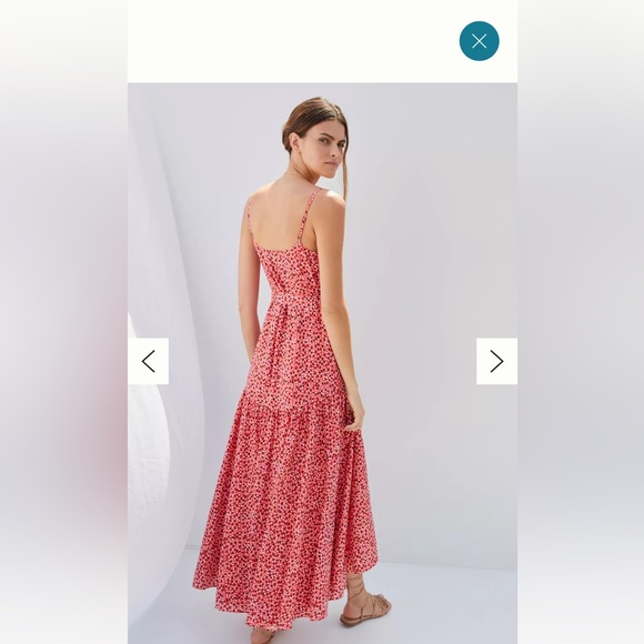 ANTHROPOLOGIE HUTCH Flutter Wrap Midi Dress LARGE - Picture 7 of 13